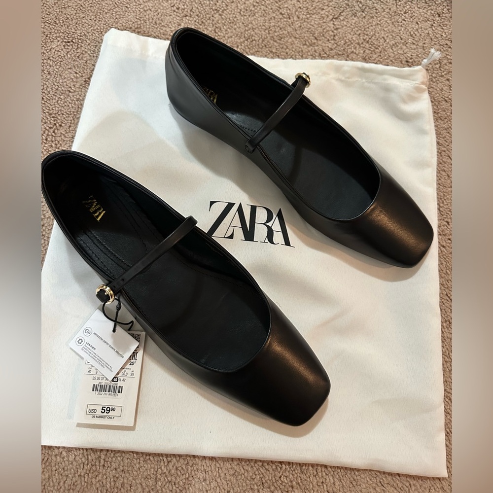 Brand New leather black Mary Jane’s